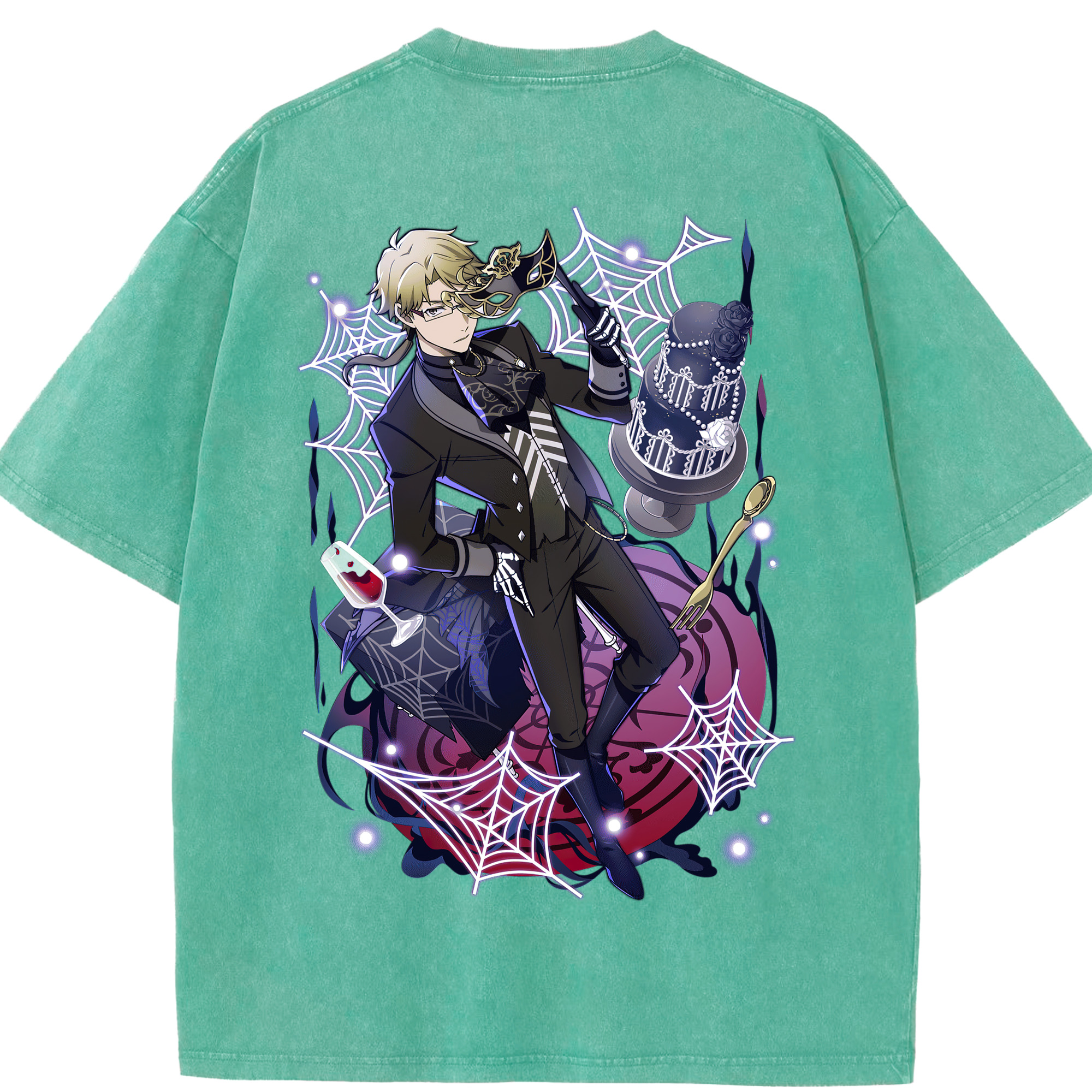 （画像用） 文豪ストレイドッグス Bungo Stray Dogs 綿100% ヴィンテージ風 半袖Tシャツ（背面プリント）